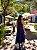 VESTIDO MIDI COM CINTO SAIA EM CAMADAS AZUL MARINHO - Imagem 2