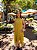VESTIDO MIDI COM CINTO SAIA EM CAMADAS AMARELO MOSTARDA - Imagem 1