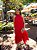 VESTIDO MIDI COM CINTO SAIA EM CAMADAS VERMELHO - Imagem 1