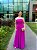 VESTIDO LONGO NEW MIDI COM CORPETE SAIA COM CAIMENTO FLUIDO FUCSIA - Imagem 2