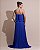 VESTIDO LONGO PLISSADO COM BABADOS EM CAMADAS MOVIMENTO FLUIDO AZUL ROYAL - Imagem 2