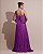 VESTIDO LONGO PLISSADO COM BABADOS EM CAMADAS MOVIMENTO FLUIDO ROXO - Imagem 2