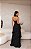 VESTIDO CHIFFON PLISSADO COM CAMADAS PRETO - Imagem 2