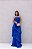 VESTIDO CHIFFON PLISSADO COM CAMADAS AZUL ROYAL - Imagem 1