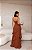 VESTIDO CHIFFON PLISSADO COM CAMADAS TERRACOTA - Imagem 2