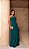 VESTIDO CHIFFON PLISSADO COM CAMADAS VERDE PETROLEO - Imagem 1