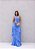 VESTIDO CHIFFON PLISSADO COM CAMADAS AZUL SERENITY - Imagem 1