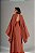 VESTIDO CREPE ALCINHA COM DECOTE V CAPA GOLA ALTA TERRACOTA - Imagem 2