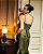 VESTIDO LONGO ZIBELINE ALCINHA COM DETALHE PEPLUM NA CINTURA VERDE OLIVA - Imagem 2