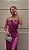 VESTIDO LONGO SEDA TOMARA QUE CAIA METADE PLISSADO METADE LISO FENDA FRENTE ROXO - Imagem 1
