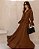 VESTIDO LONGO BOHO CHIC MARROM - Imagem 1