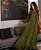 VESTIDO LONGO CHIFFON OMBRO SÓ COM BABADOS LATERAIS VERDE OLIVA - Imagem 1