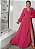VESTIDO LONGO CHIFFON BOHO COM CINTO PINK - Imagem 1
