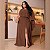 VESTIDO LONGO CHIFFON OMBRO SO VERSALIS MARROM - Imagem 1