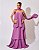 VESTIDO LONGO TOMARA QUE CAIA COM CAMADAS E GOLA ROXO - Imagem 1