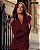 VESTIDO LONGO JERSEY MANGA LONGA MARSALA - Imagem 1