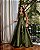 VESTIDO LONGO ZIBELINE OMBRO SO COM BABADO PERNA VERDE OLIVA - Imagem 2