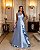 VESTIDO LONGO ZIBELINE OMBRO SO COM BABADO PERNA AZUL SERENITY - Imagem 2