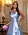 VESTIDO LONGO ZIBELINE OMBRO SO COM BABADO PERNA AZUL SERENITY - Imagem 1