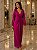 VESTIDO JERSEY M L DECOTE PROFUNDO COM NO FUCSIA - Imagem 1