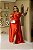 VESTIDO LONGO JERSEY OMBRO A OMBRO MANGUINHA E ALÇA FINA TERRACOTA - Imagem 2
