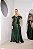 VESTIDO LONGO JERSEY OMBRO A OMBRO MANGUINHA E ALÇA FINA VERDE ESMERALDA - Imagem 1