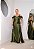 VESTIDO LONGO JERSEY OMBRO A OMBRO MANGUINHA E ALÇA FINA VERDE OLIVA - Imagem 1