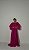 VESTIDO LONGO CHIFON OMBRO A OMBRO COM BABADO NA MANGA COMPRIMENTO PLISSADO FUCSIA - Imagem 1