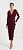 VESTIDO MIDI MICROTULE MANGA LONGA DECOTE V DRAPEADO MARSALA - Imagem 1