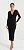 VESTIDO MIDI MICROTULE MANGA LONGA DECOTE V DRAPEADO PRETO - Imagem 1