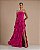 VESTIDO LONGO CHIFON TOMARA QUE CAIA COMPRIMENTO COM BABADOS VERTICAIS PINK - Imagem 1