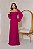 VESTIDO LONGO CHIFON ALÇA FINA COM BOLERO REMOVÍVEL FUCSIA - Imagem 1