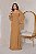 VESTIDO LONGO CHIFON ALÇA FINA COM BOLERO REMOVÍVEL CARAMELO - Imagem 1