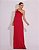 VESTIDO LONGO SEDA OMBRO SÔ ENCHARPE MARSALA - Imagem 1