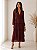 VESTIDO MIDI MANGA LONGA COM CAMADAS MICROTULLE MARSALA - Imagem 1