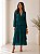 VESTIDO MIDI MANGA LONGA COM CAMADAS MICROTULLE VERDE PETROLEO - Imagem 1