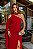 VESTIDO LONGO CHIFON UM OMBRO SÔ DRAPEADO LATERAL FENDA FRENTE GOLA REMOVÍVEL VERMELHO - Imagem 1