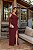 VESTIDO LONGO CHIFON UM OMBRO SÔ DRAPEADO LATERAL FENDA FRENTE GOLA REMOVÍVEL MARSALA - Imagem 1