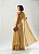 VESTIDO CHIFFON OMBRO SÓ MANGA LONGA PLISSADA DETALHE PLISSADO LATERAL AMARELO - Imagem 2