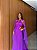 VESTIDO LONGO MICROTULE COM CAPA GOLA DETALHE COLAR ROXO - Imagem 2
