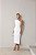 VESTIDO TOMARA QUE CAIA DETALHE BUSTO DETALHE PEPLUM NA CINTURA  BRANCO - Imagem 1