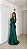 VESTIDO LONGO JERSEY MANGA LONGA DECOTE DRAPEADO AMARRAÇAO E DETALHE COSTAS VERDE ESMERALDA - Imagem 2