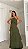 VESTIDO LONGO CHIFFON ALÇA BRILHO CAMADAS FRENTE VERDE OLIVA - Imagem 1