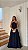 VESTIDO LONGO CHIFFON ALÇA BRILHO CAMADAS FRENTE AZUL MARINHO - Imagem 1