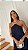 VESTIDO LONGO CHIFFON ALÇA BRILHO CAMADAS FRENTE AZUL MARINHO - Imagem 3