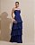 VESTIDO LONGO CHIFFON TOMARA QUE CAIA PLISSADO BUSTO E COMPRIMENTO AZUL ROYAL - Imagem 1