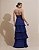 VESTIDO LONGO CHIFFON TOMARA QUE CAIA PLISSADO BUSTO E COMPRIMENTO AZUL ROYAL - Imagem 2