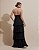 VESTIDO LONGO CHIFFON TOMARA QUE CAIA PLISSADO BUSTO E COMPRIMENTO PRETO - Imagem 2