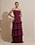 VESTIDO LONGO CHIFFON TOMARA QUE CAIA PLISSADO BUSTO E COMPRIMENTO MARSALA - Imagem 1