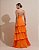 VESTIDO LONGO CHIFFON TOMARA QUE CAIA PLISSADO BUSTO E COMPRIMENTO LARANJA - Imagem 2
